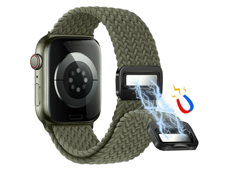 Lippa Apple Watch Nylon Strap incl. Magnetic Clasp 38/40/41/42 mm - Green