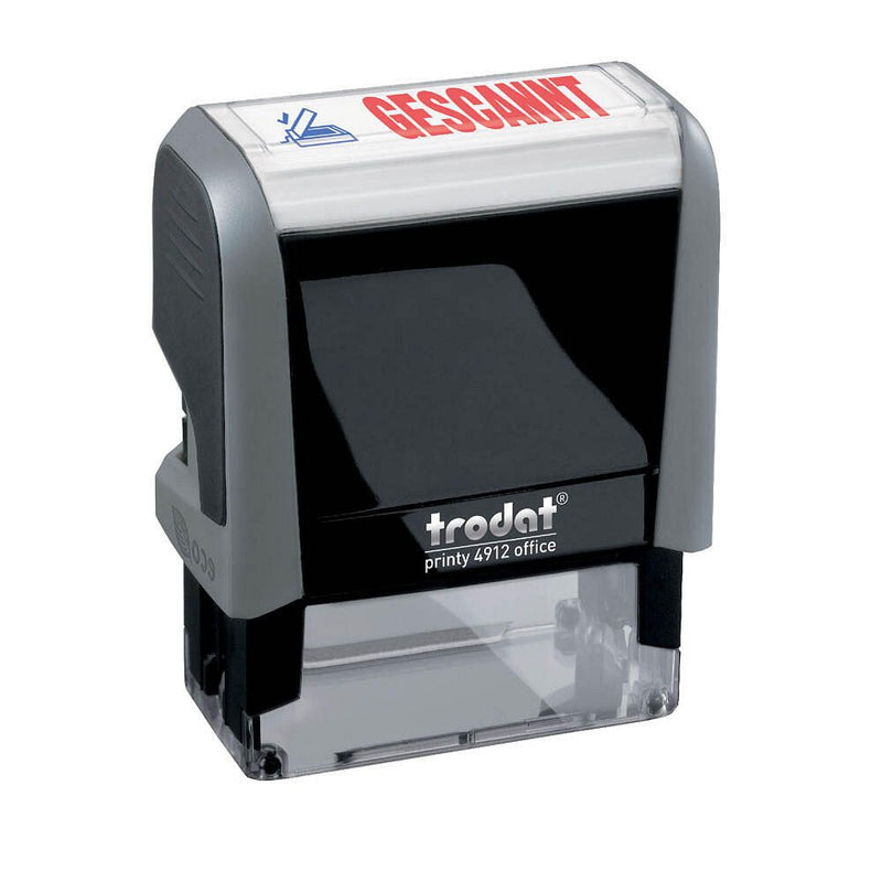 trodat Textstempel 'Gescannt' printy 4912 office selbstfärbend - blau, rot