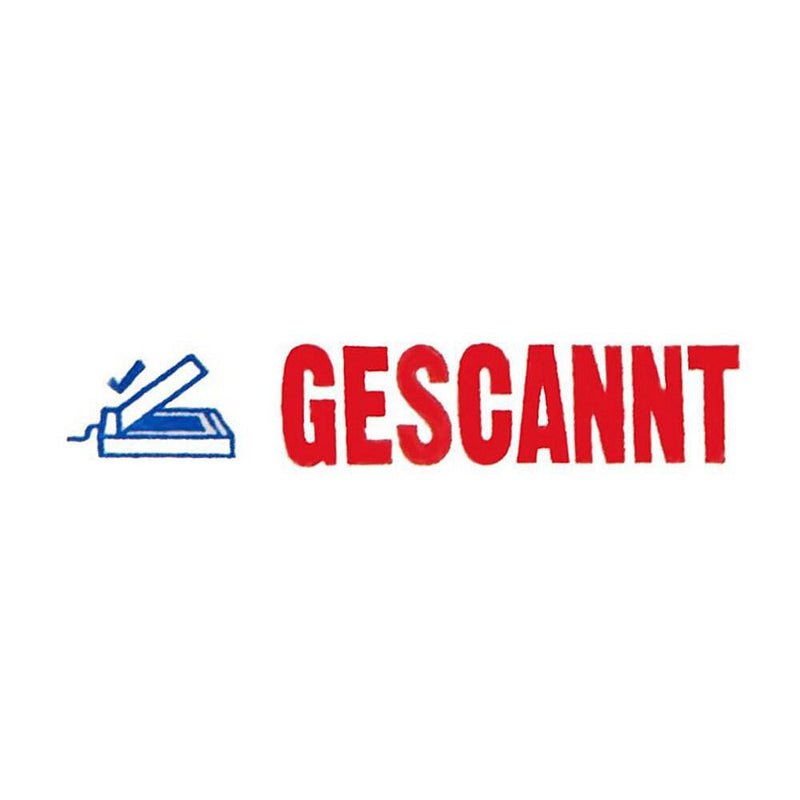trodat Textstempel 'Gescannt' printy 4912 office selbstfärbend - blau, rot