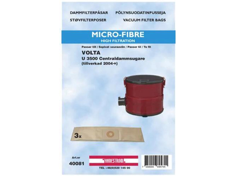 hanestroem Vaccum Cleaner Dustbags - 3 Pack