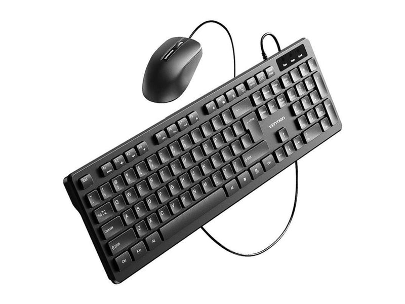 Vention Wired Keyboard + Mouse + Mouse Pad Set KTCB0-EN - Tastatur & Maus Set - Schwarz