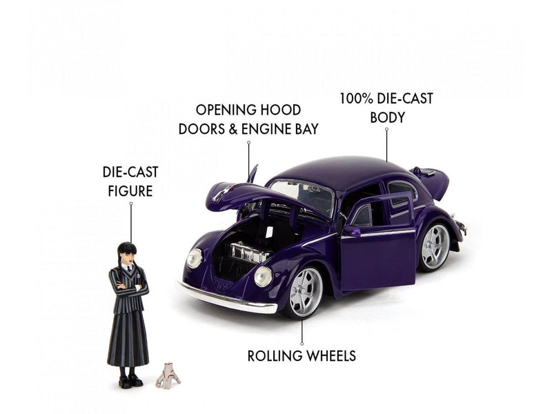 Jada Toys Wednesday Volkswagen Beetle 1:24