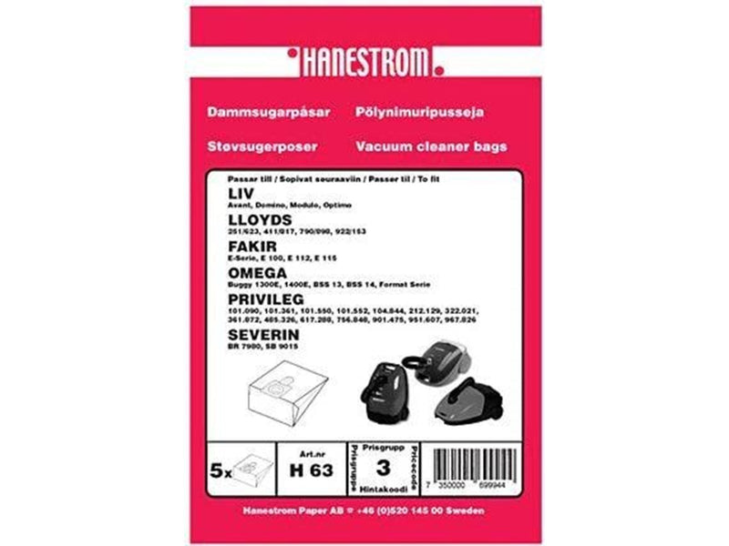 hanestroem Vacuum Cleaner Bags - 5 pcs