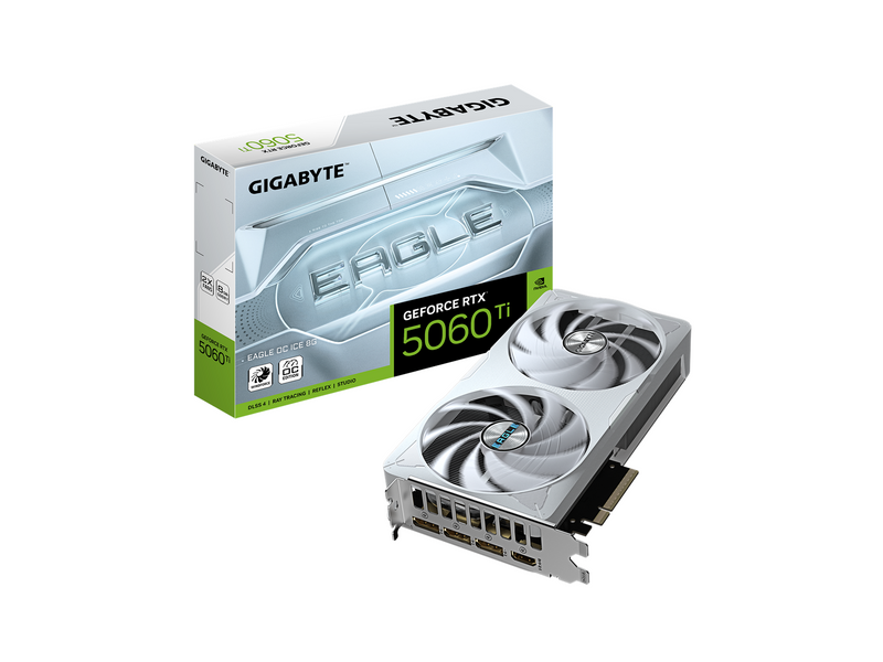 GIGABYTE GeForce RTX 5060 Ti EAGLE OC ICE - 8GB GDDR7 RAM - Grafikkarte