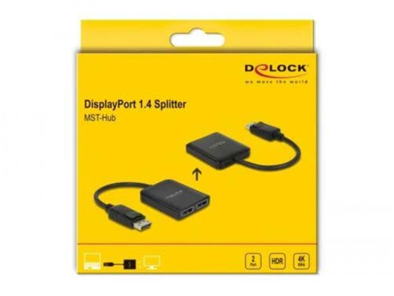 DeLOCK DisplayPort 1.4 Splitter 1 x DisplayPort to 2 x DisplayPort MST