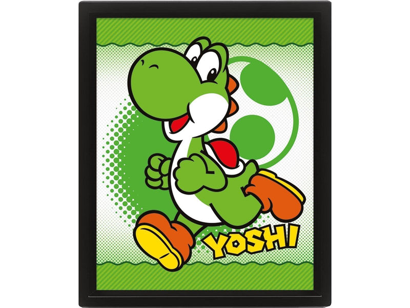 Pyramid - Wall Art - Super Mario (Yoshi) 3D 26x20 Framed - Bild