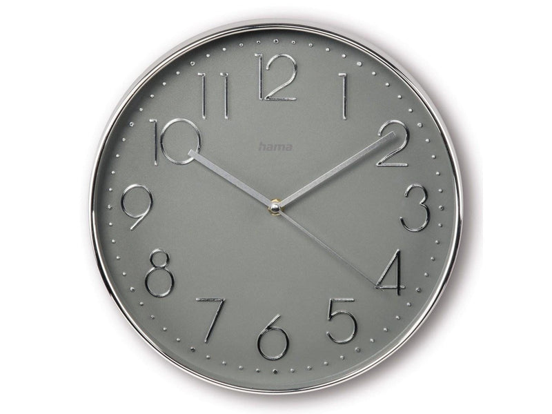 Hama Corsica Wall Clock 30 cm Silver