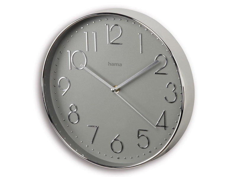 Hama Corsica Wall Clock 30 cm Silver