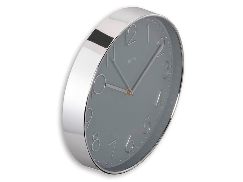 Hama Corsica Wall Clock 30 cm Silver