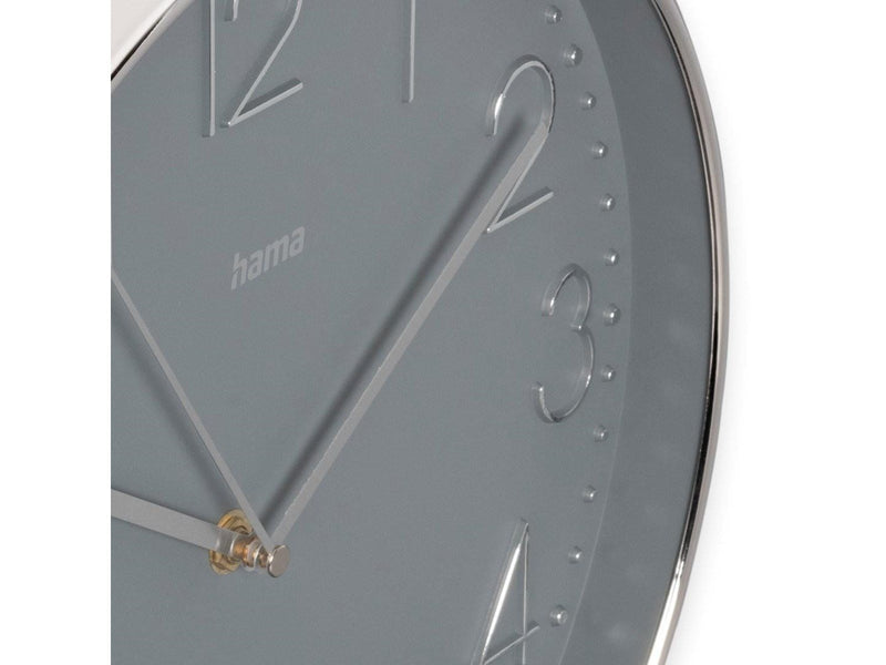 Hama Corsica Wall Clock 30 cm Silver