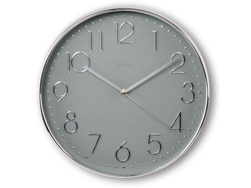 Hama Corsica Wall Clock 30 cm Silver