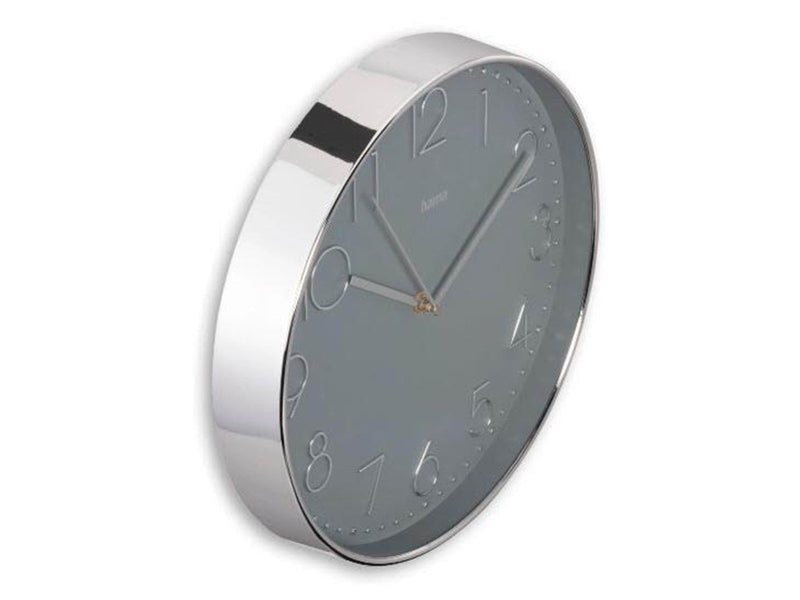 Hama Corsica Wall Clock 30 cm Silver