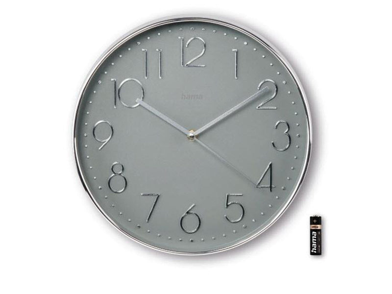 Hama Corsica Wall Clock 30 cm Silver