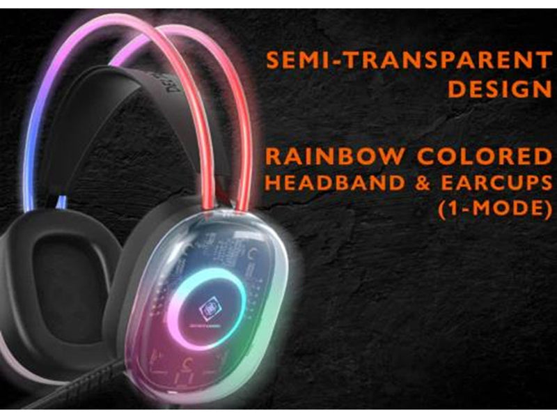Deltaco DH230 Semi-Transparent Gaming Headset