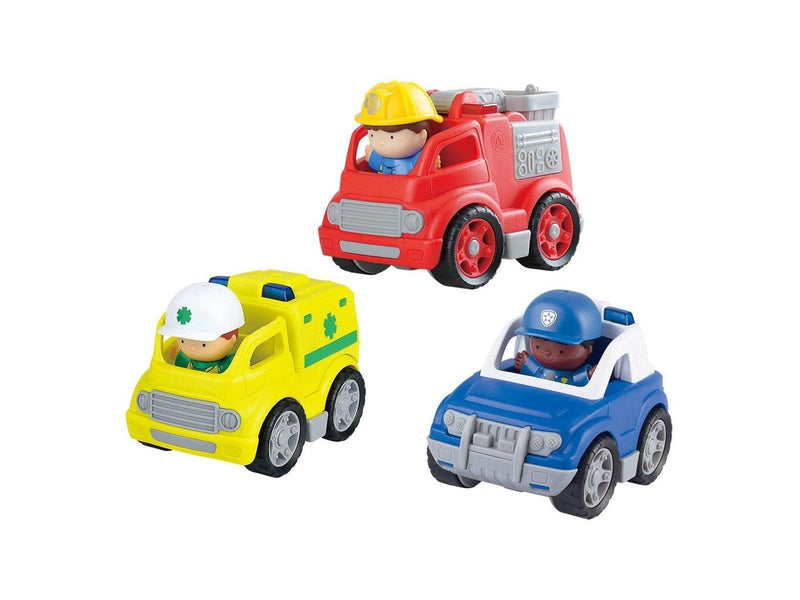 PLAY - Emergency Vehicles with Figures Playset 6pcs