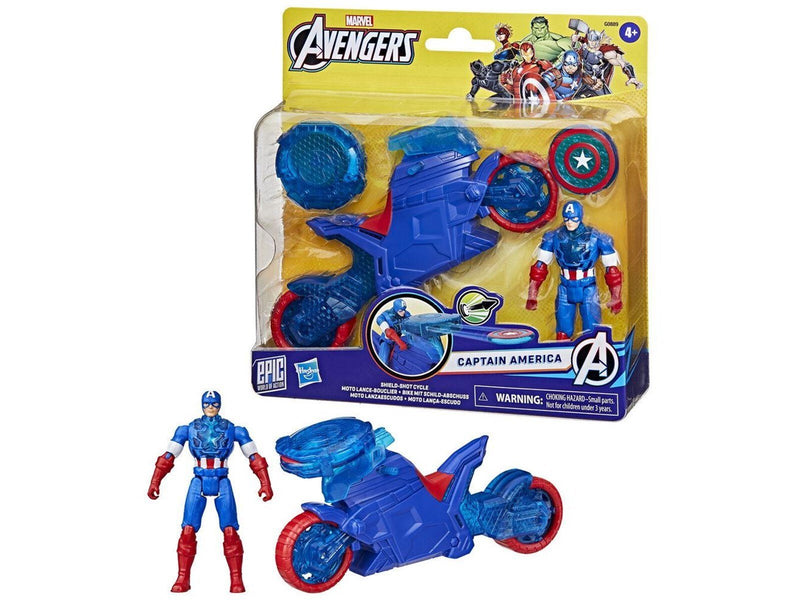 Marvel Avengers Epic World of Action Captain America Shield-Shot Cycle 10 cm