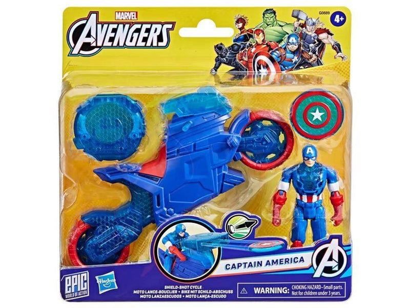 Marvel Avengers Epic World of Action Captain America Shield-Shot Cycle 10 cm