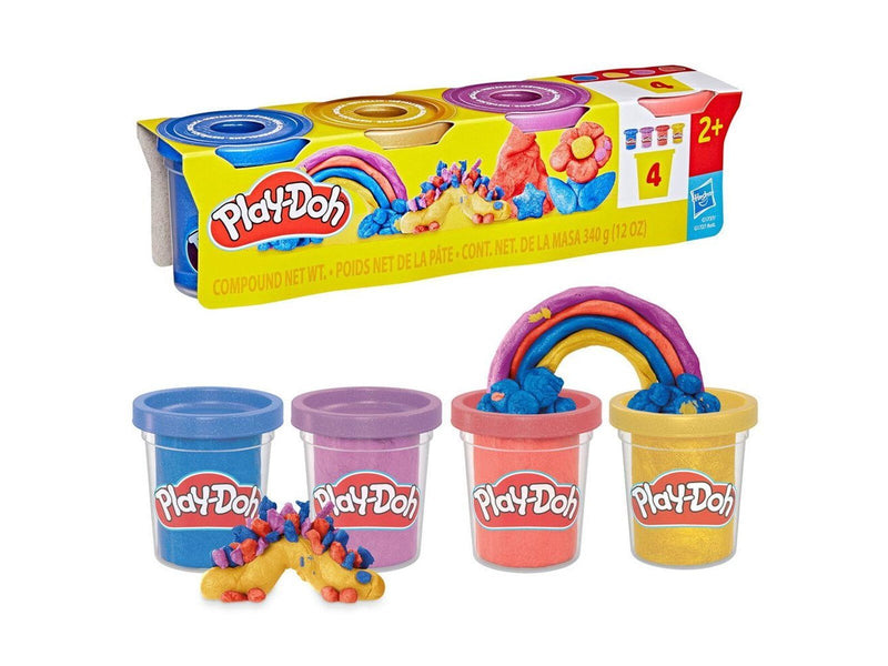 Play-Doh Shimmery Metallics 4 Pack 340G