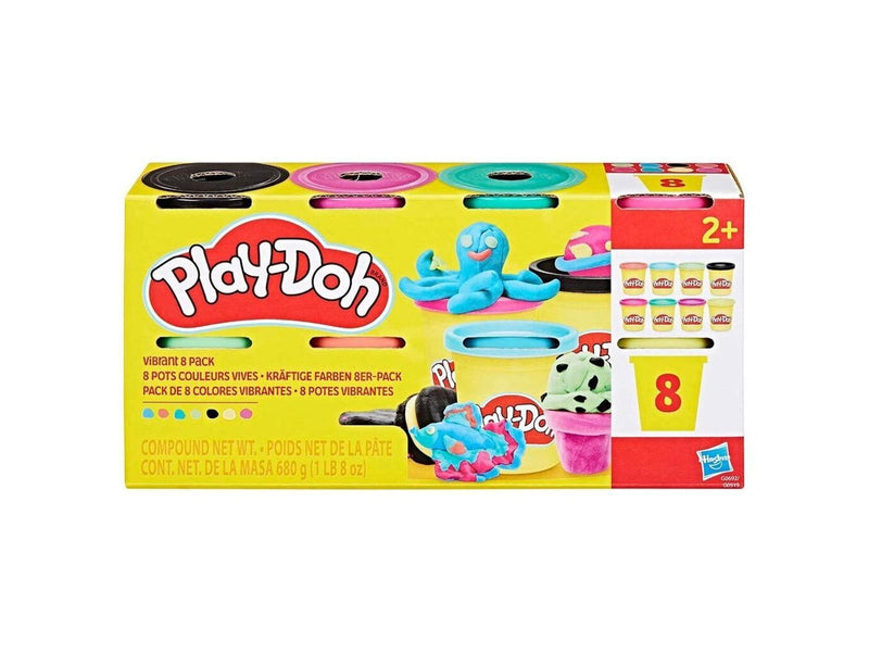 Play-Doh Vibrant 8 Pack Solid 680G