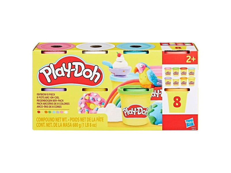 Play-Doh Rainbow 8 Pack Solid 680G