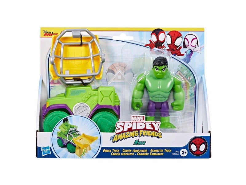 Spidey and His Amazing Friends Vehicle & 10 cm Hulk