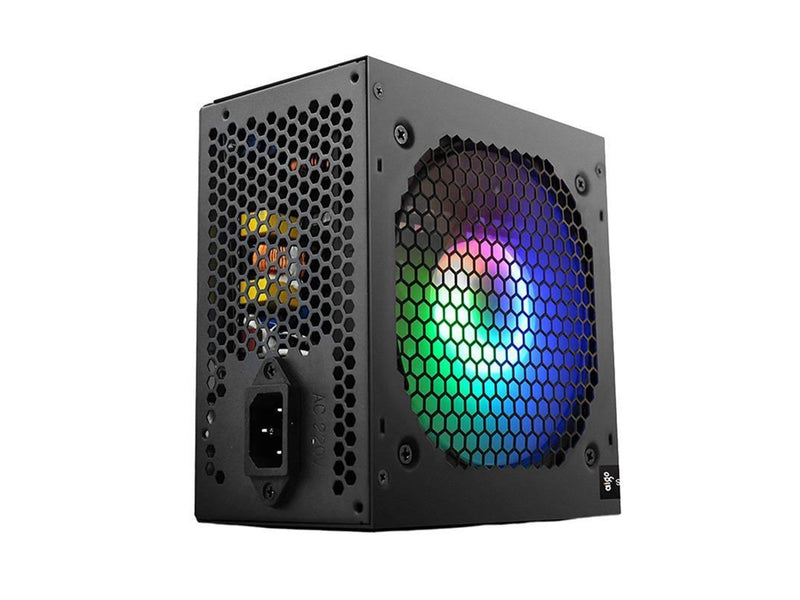 Aigo AK600 RGB Power Supply Netzteile - 600 Watt - 120 mm - ATX 2.4 - 80 Plus