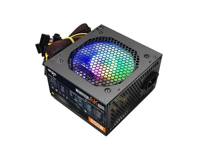 Aigo AK600 RGB Power Supply Netzteile - 600 Watt - 120 mm - ATX 2.4 - 80 Plus