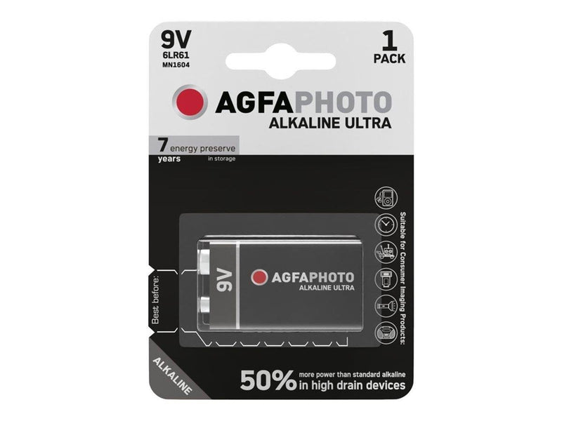 Agfa Photo Ultra battery x 9V / 6LR61 - Alkaline