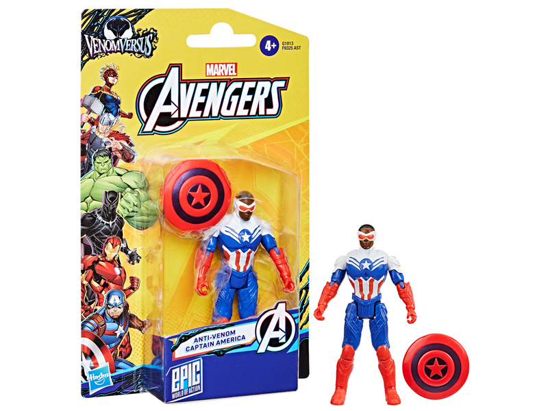 Marvel Avengers VenomVersus Epic World of Action Anti-Venom Captain America Figure 10 cm
