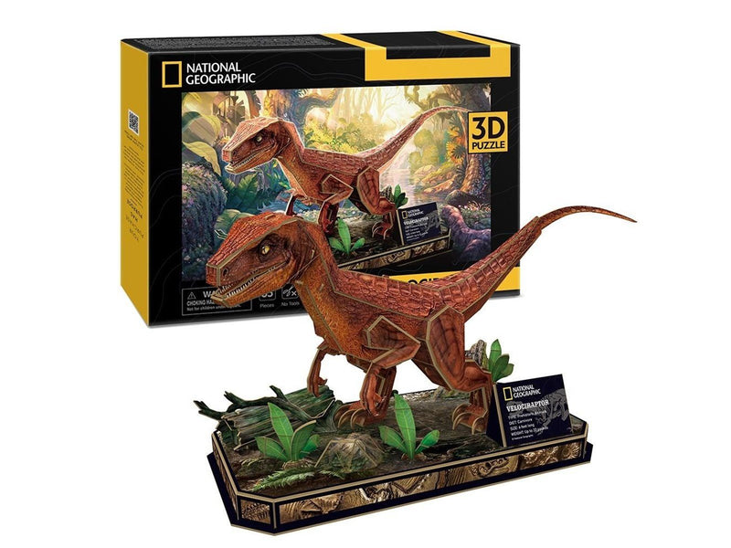 Cubic Fun 3D Puzzle National Geographic Velociraptor 3D Puzzle