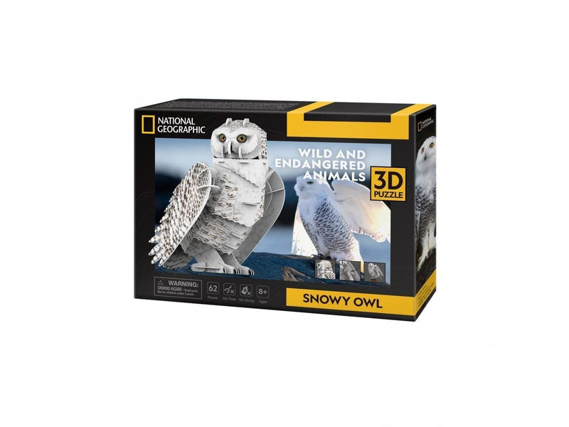 Cubic Fun 3D Puzzle National Geographic Snow Owl 3D Puzzle