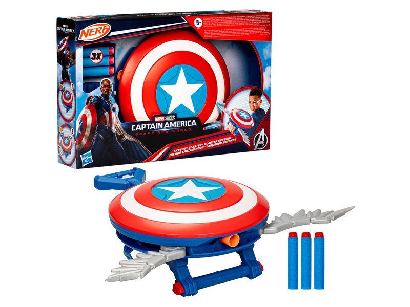 NERF Marvel Captain America Brave New World Skyshot Blaster
