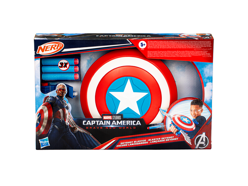 NERF Marvel Captain America Brave New World Skyshot Blaster