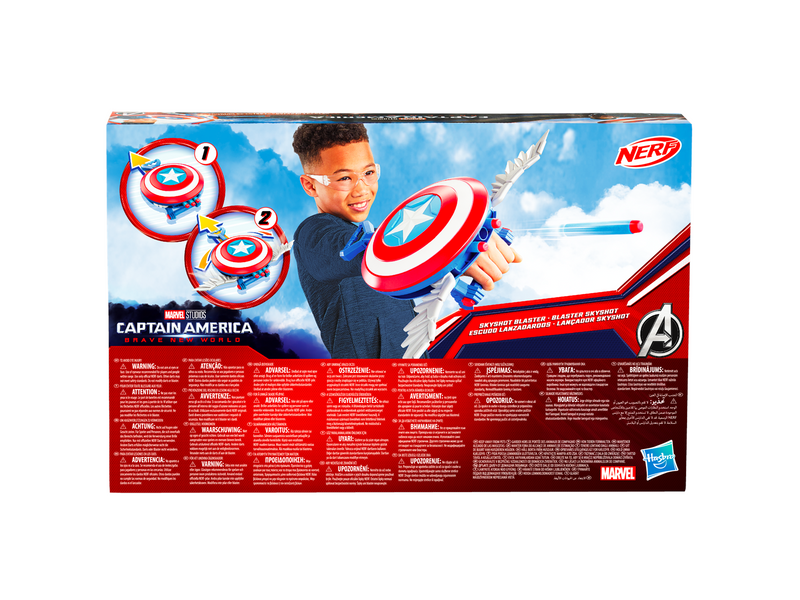 NERF Marvel Captain America Brave New World Skyshot Blaster