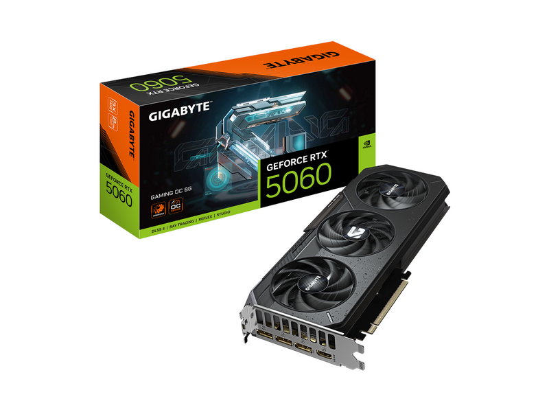 GIGABYTE GeForce RTX 5060 GAMING OC - 8GB GDDR7 RAM - Grafikkarte