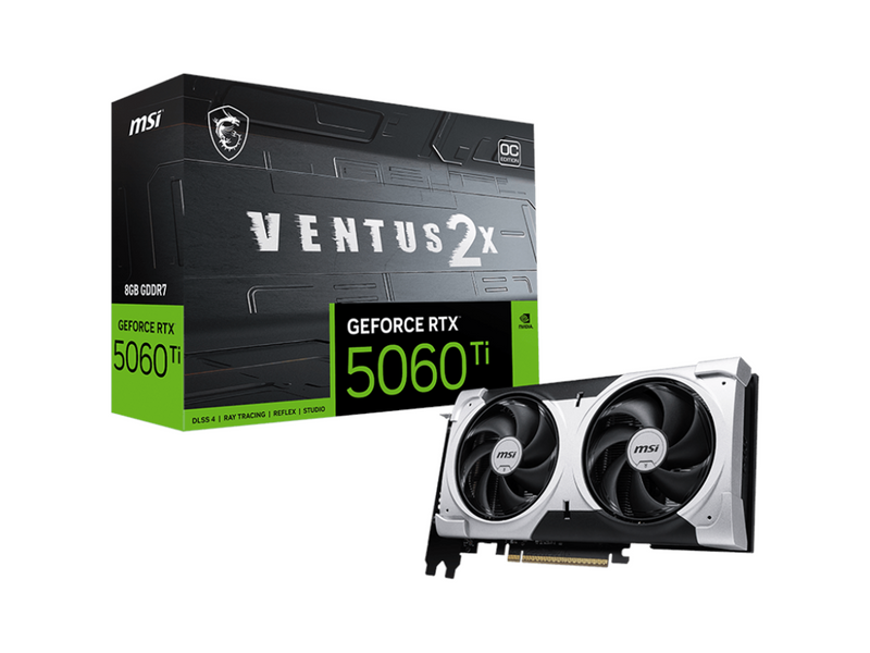 MSI GeForce RTX 5060 Ti VENTUS 2X Plus OC - 8GB GDDR7 RAM - Grafikkarte
