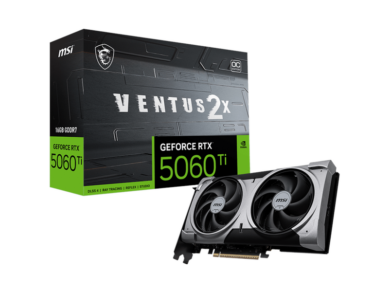 MSI GeForce RTX 5060 Ti VENTUS 2X Plus OC - 16GB GDDR7 RAM - Grafikkarte