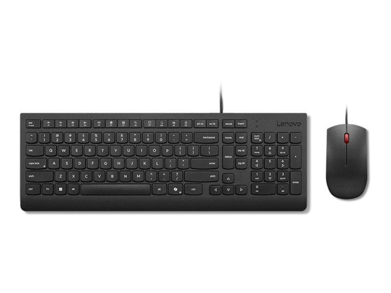 Lenovo Essential Wired Combo - Tastatur & Maus Set - Nordisch - Schwarz