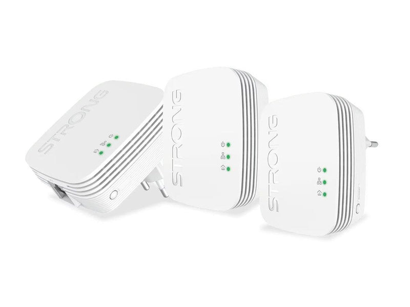 Strong Powerline 600 Triple - v2 - powerline adapter kit - wall-pluggable Homeplugs