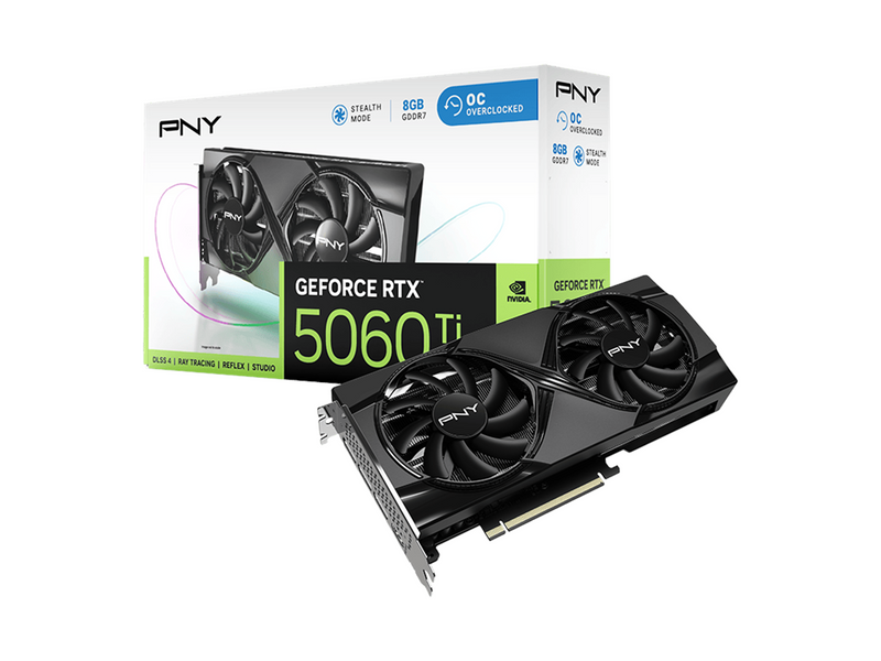 PNY GeForce RTX 5060 Ti Dual Fan OC - 8GB GDDR7 RAM - Grafikkarte