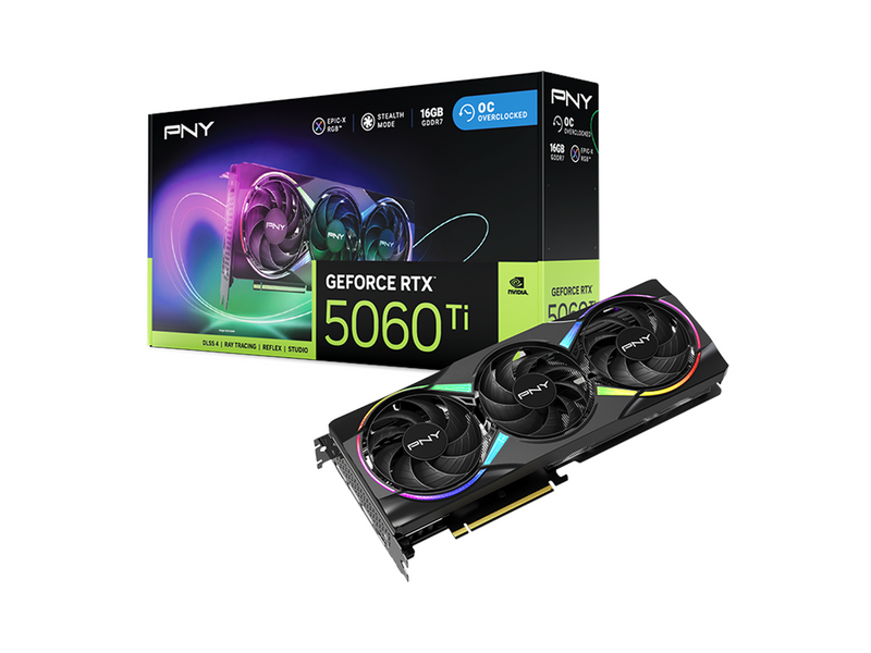 PNY GeForce RTX 5060 Ti NVIDIA Reference - 16GB GDDR6X RAM - Grafikkarte