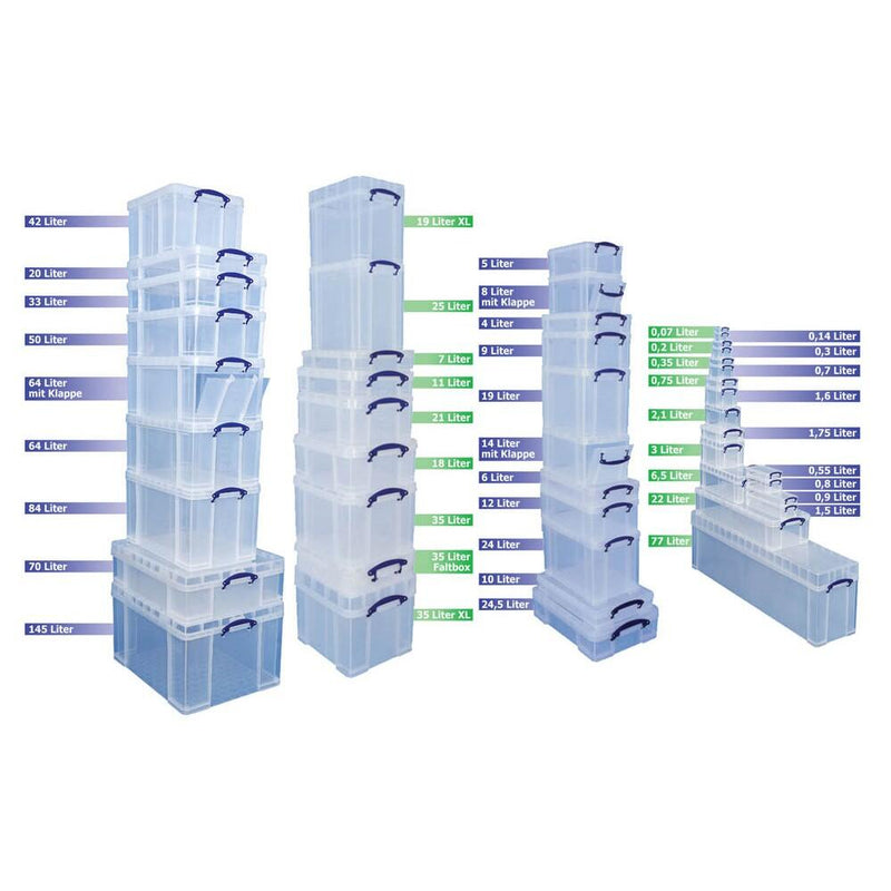 Really Useful Box Aufbewahrungsbox 0,7 Liter - transparent