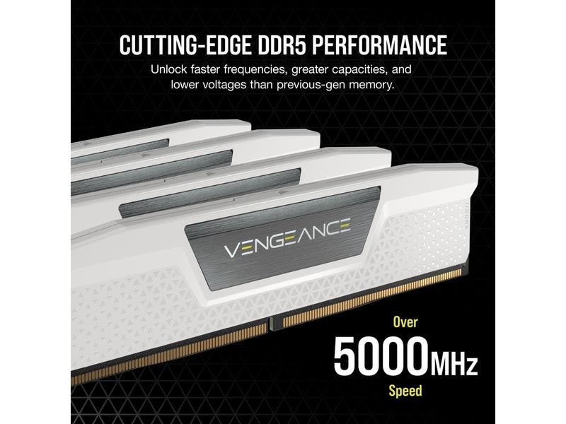 Corsair Vengeance DDR5-6400 - 32GB - CL36 - Dual Channel (2 pcs) - AMD EXPO & Intel XMP - Weiß