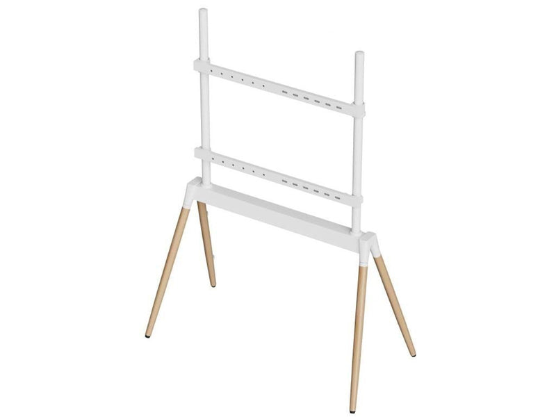 Gembird TV floor stand 55" - 86" white/wood