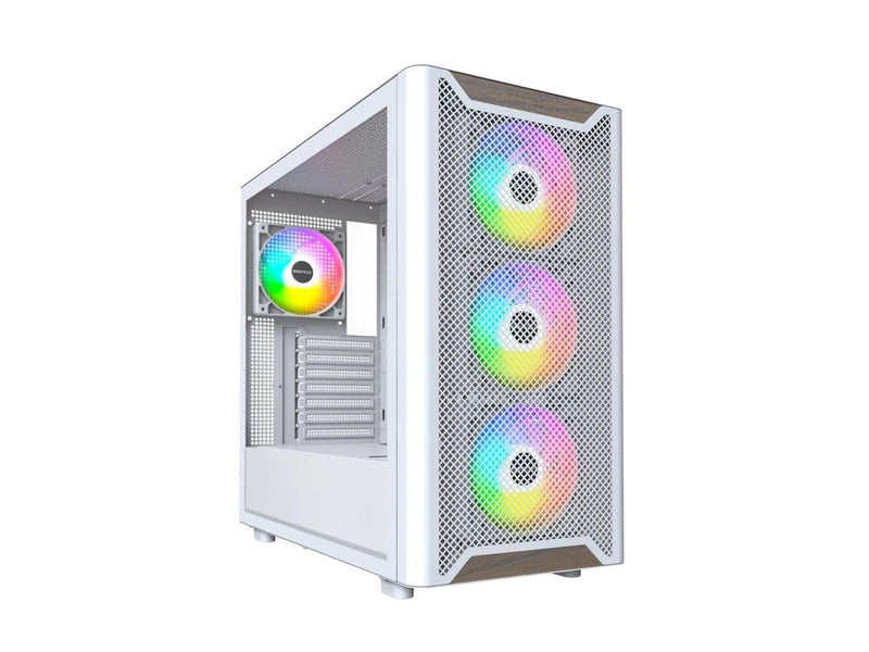 Montech XR Wood White - Gehäuse - Miditower - Weiß