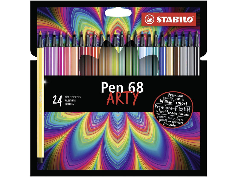 STABILO Pen 68 - Felt-tip pen - ARTY - Set With 24 Pieces