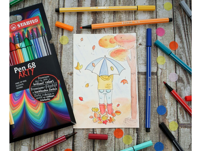 STABILO Pen 68 - Felt-tip pen - ARTY - Set With 24 Pieces