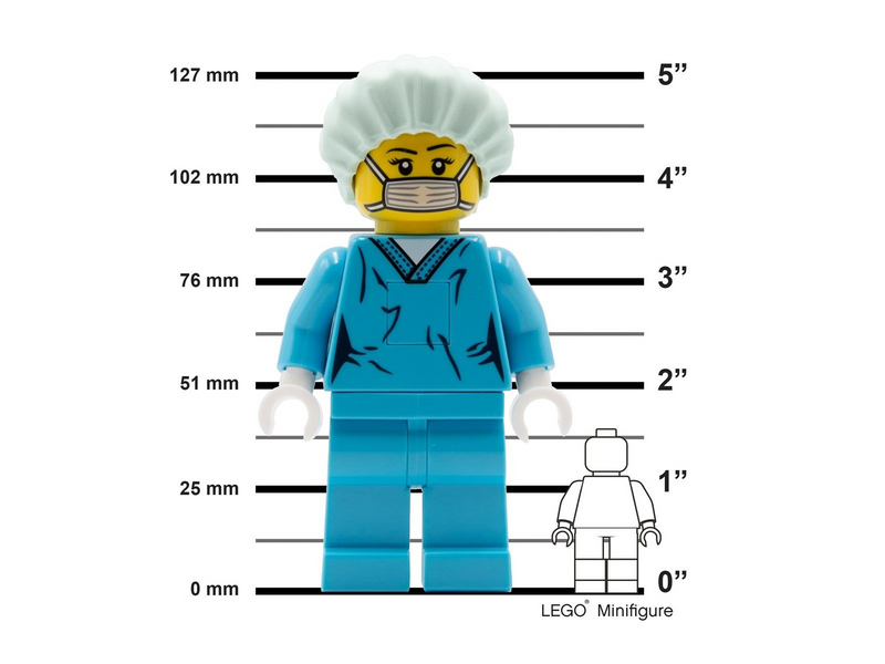 Euromic LEGO® ICONIC torch with LED light NURSE 300%