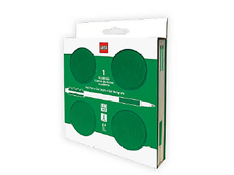 Euromic LEGO® Locking Notebook w/Gel Pen (box) 192p GREEN