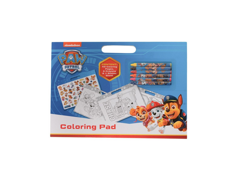 Euromic Artist pad with 40 colour-in posters 29.5 x 21 cm (b/w) and 6 regular crayons (6 colours ) & 1 sticker sheet